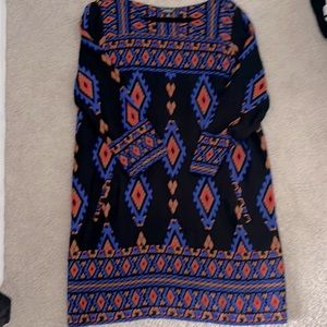 NWOT LUCKY BRAND DRESS - KNEE LENGTH 3/4 SLEEVES - SIZE XL - BOHO STYLE